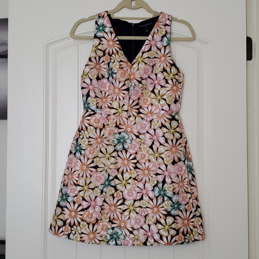 Jacquard Floral Fit & Flare Dress - Picture 2 of 4